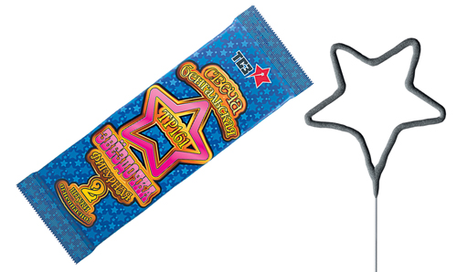  Бенгальские свечи фигурные 2 шт "Звездочка"  в Салавате